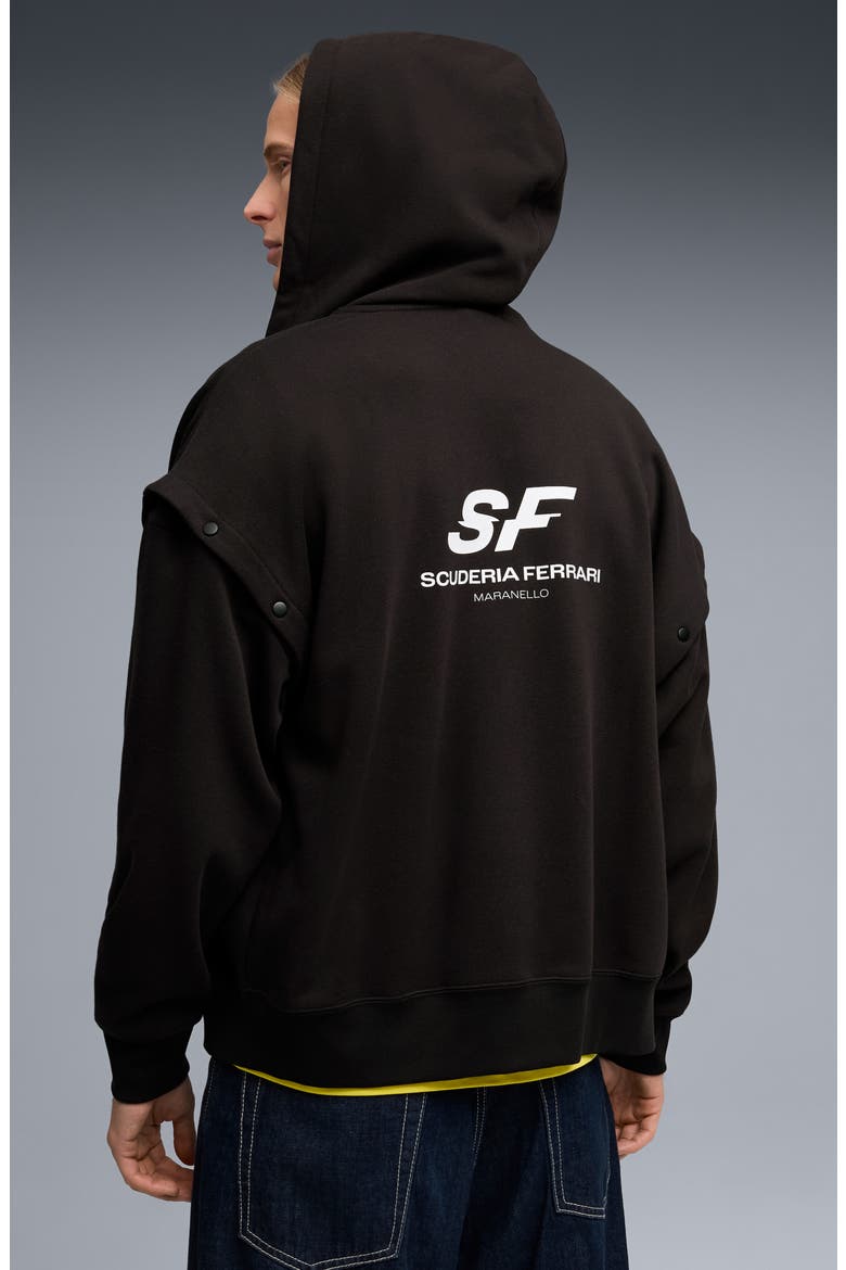 Ferrari Premium Oversize Zip Hoodie, Alternate, color, PUMA BLACK