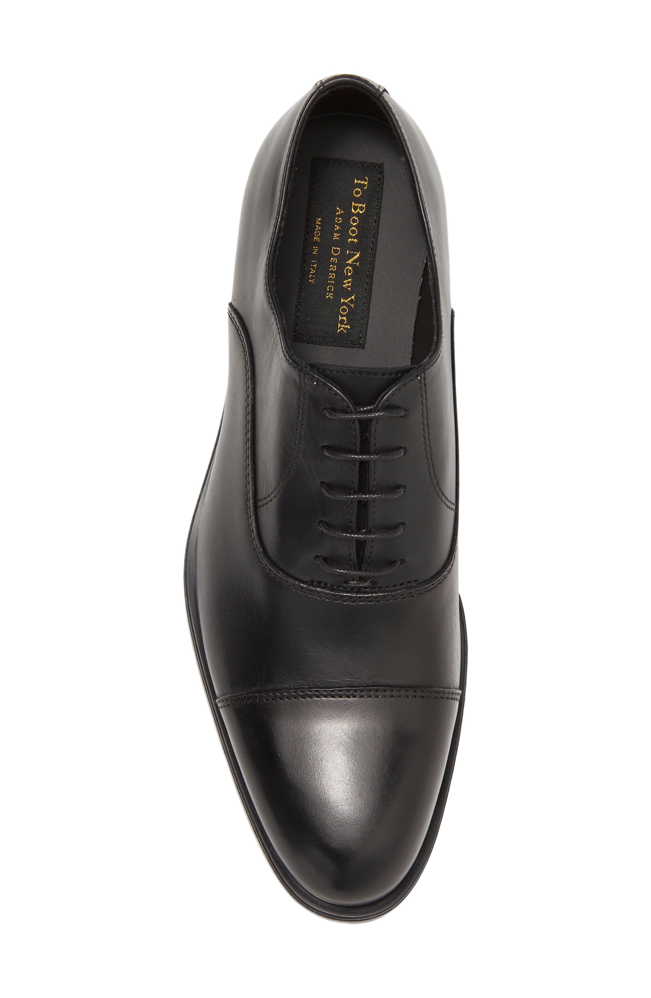 TO BOOT NEW YORK Pienza Cap Toe Oxford, Alternate, color, Black
