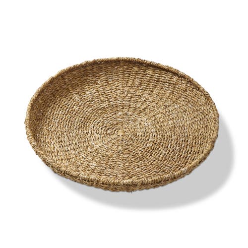 Tag Natural Seagrass Round Serving Tray Perfect For Everyday Use In Neutral