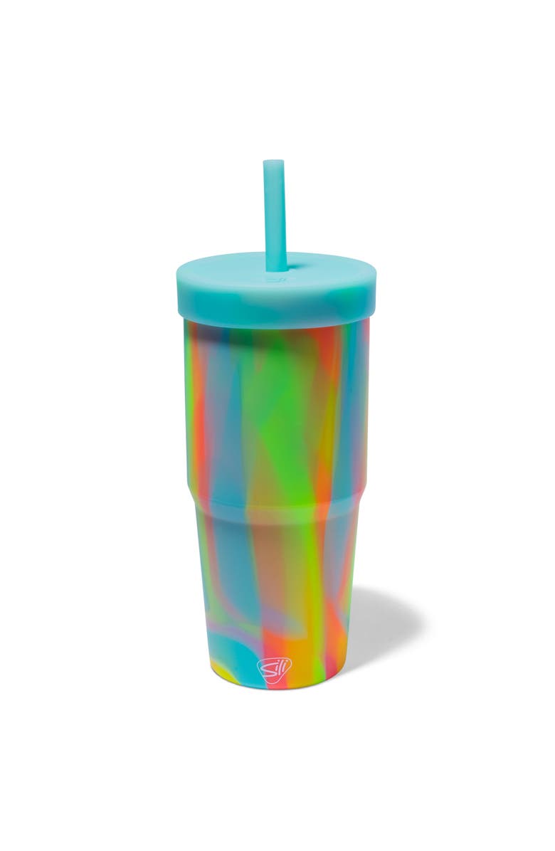 Silipint Silicone 32Oz Straw Tumblers 2 Pk, Alternate, color, Multicolored