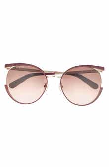 FERRAGAMO 58mm Round Sunglasses