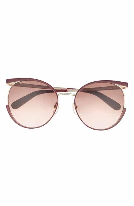 FERRAGAMO 58mm Round Sunglasses