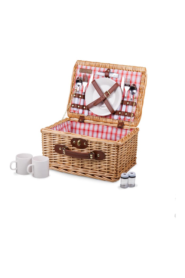 Catalina Picnic Basket, Alternate, color, RED