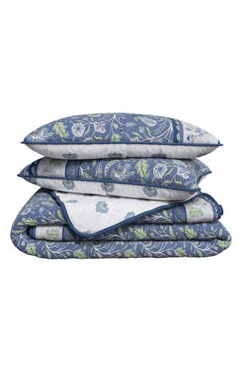 Woven & Weft Boho Floral Print Cotton Quilt & Shams Set