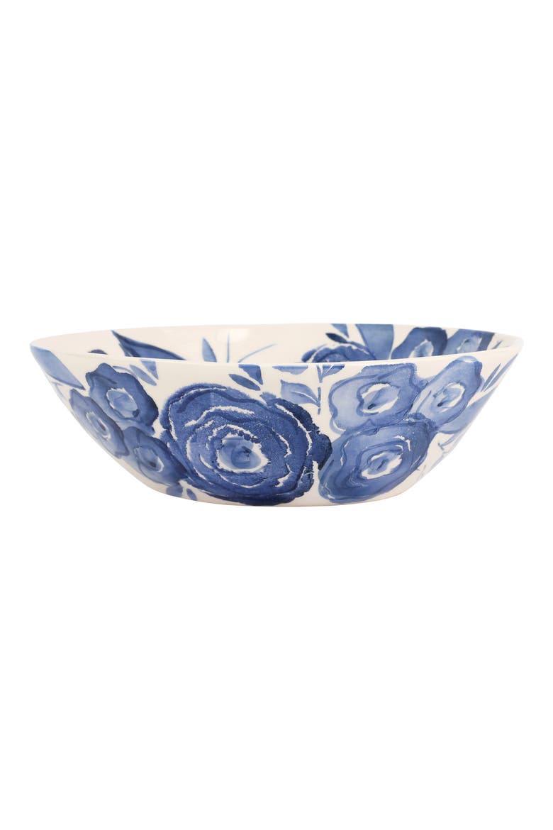 Camellia Shallow Serving Bowl, Main, color, BLUE