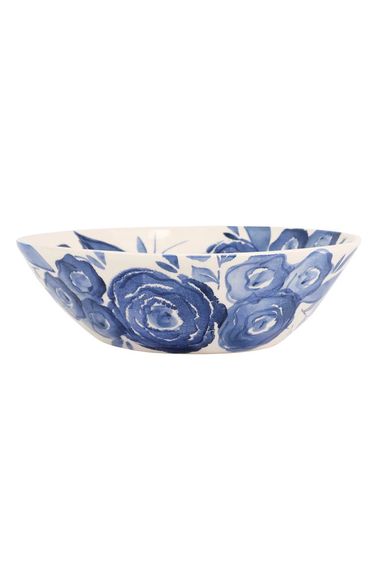 VIETRI Camellia Shallow Serving Bowl, Main, color, Blue