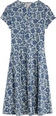 Seasalt Cornwall Pier View Floral Midi Fit & Flare Dress