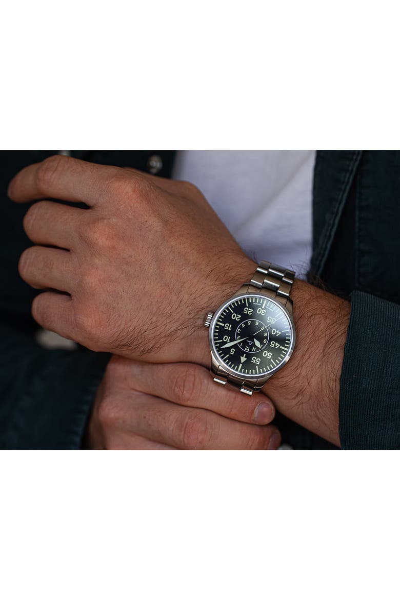 Aachen - 39mm, Black Dial, Automatic Bracelet, Alternate, color, Black