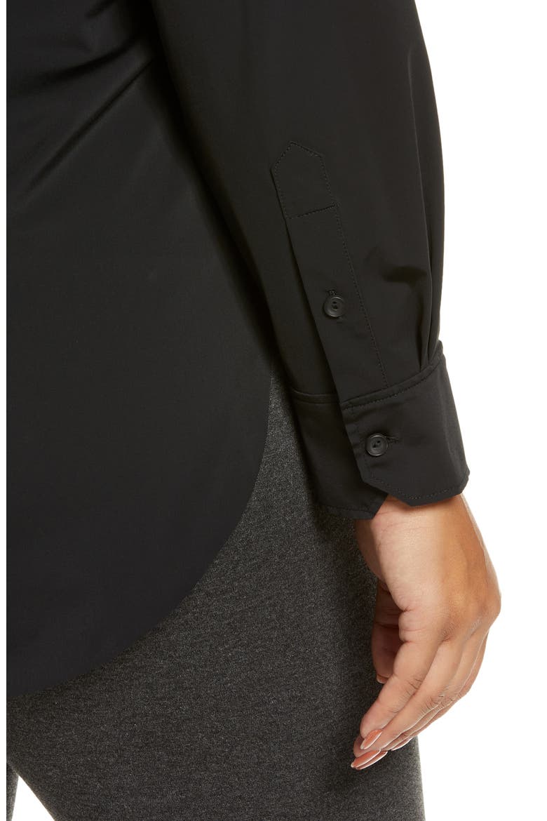 'Lyssentials Schiffer Button-Up Shirt, Alternate, color, BLACK