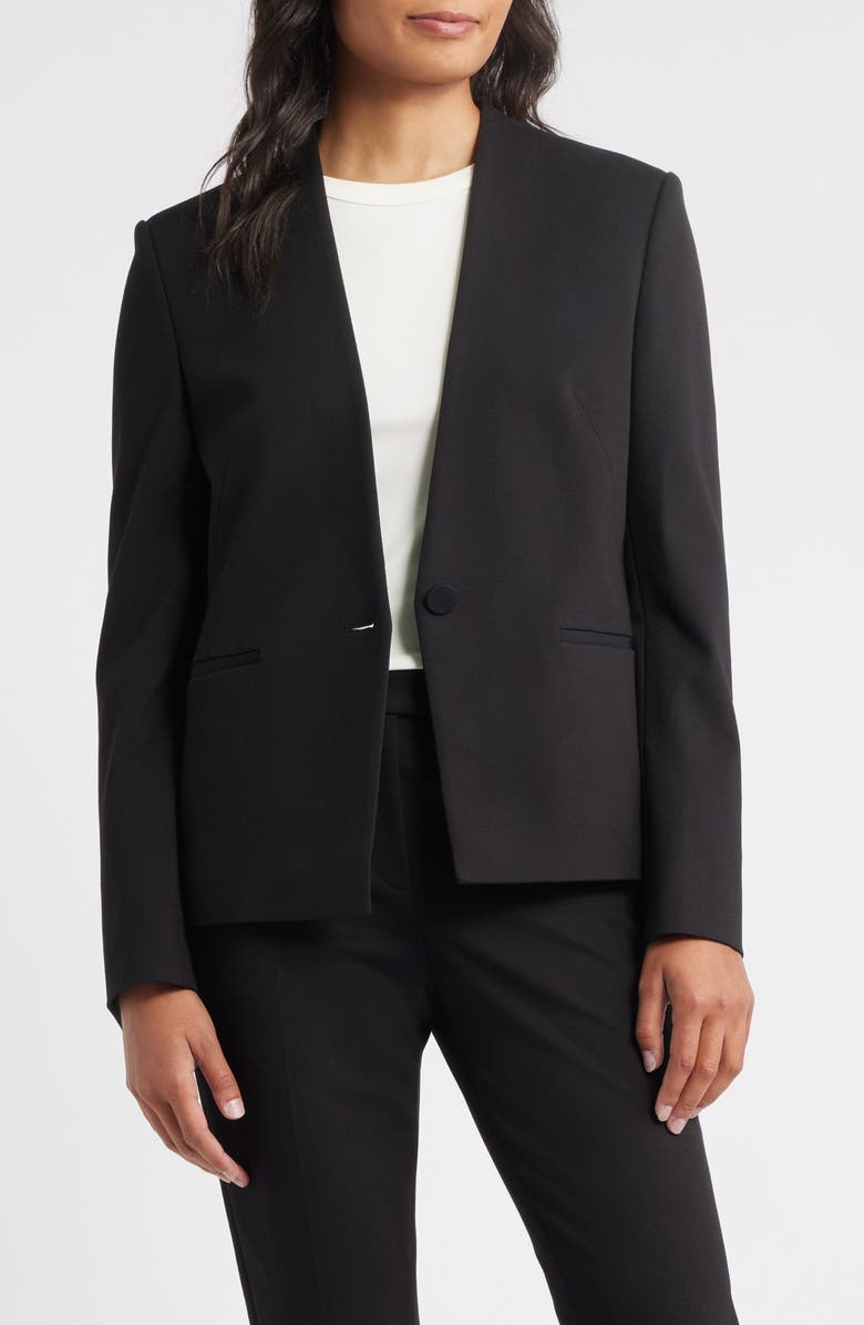 BOSS Jemma One-Button Blazer, Alternate, color, Black