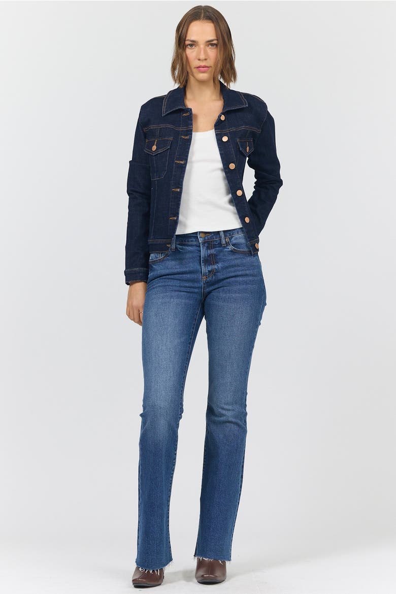 Ainsley Trucker Jacket, Alternate, color, Anchor