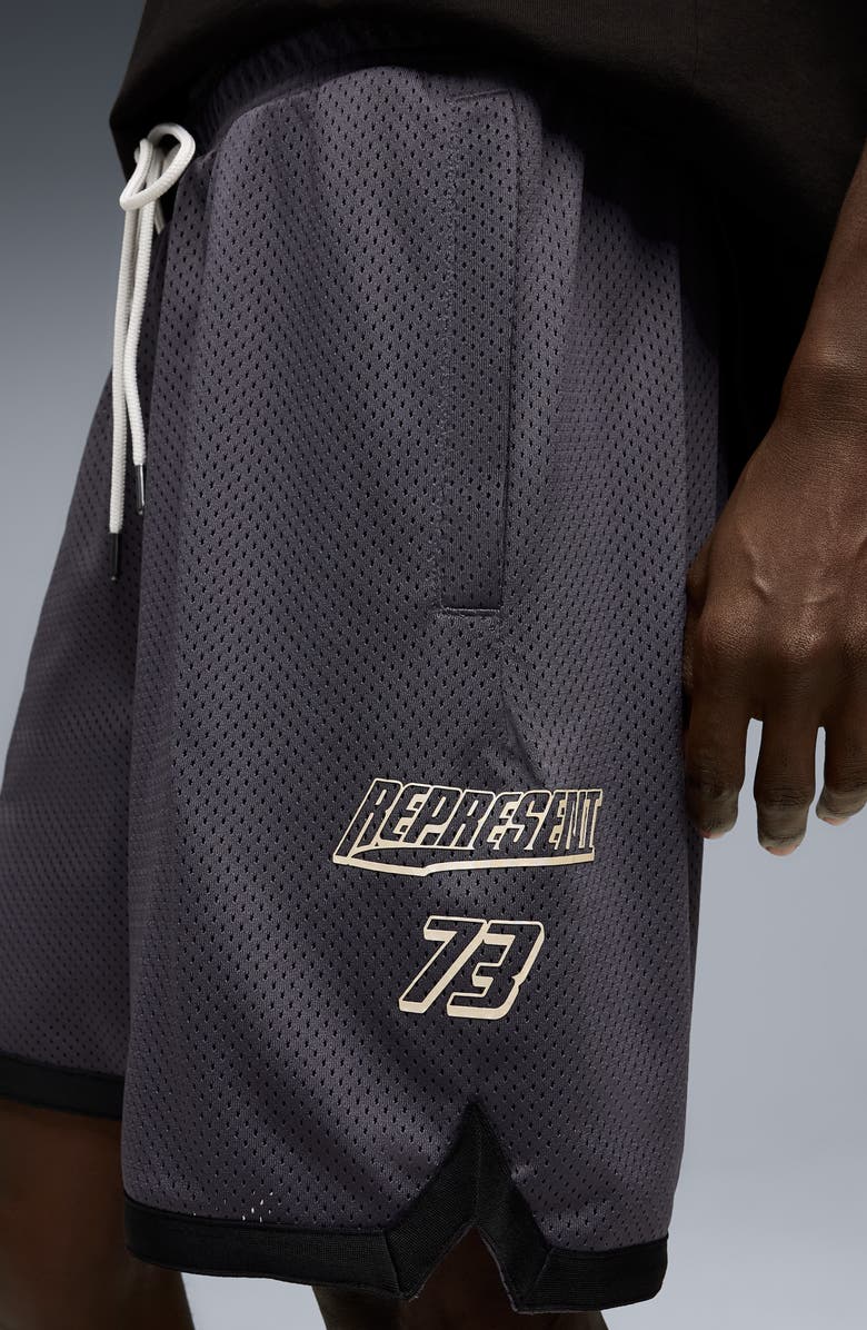 PUMA x Represent Mesh Drawstring Basketball Shorts, Alternate, color, 