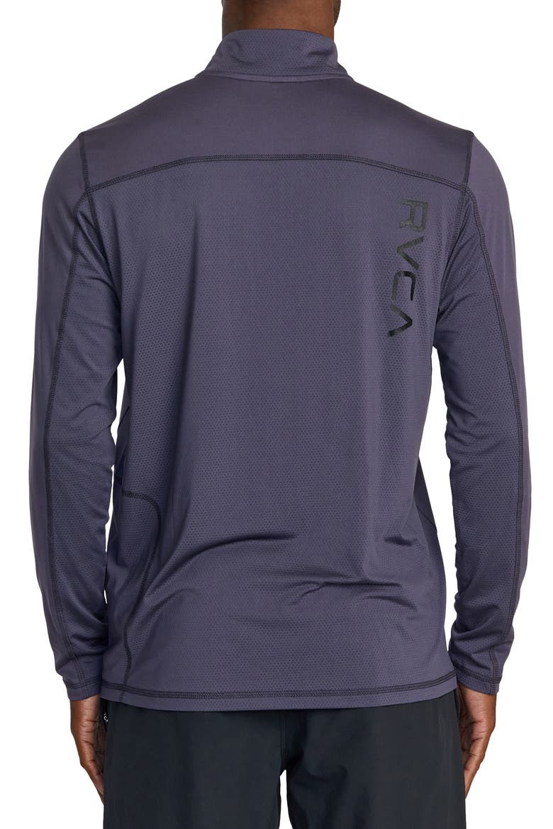 Recycled Polyester Blend Quarter Zip Pullover, Alternate, color, GRAY PURPLE