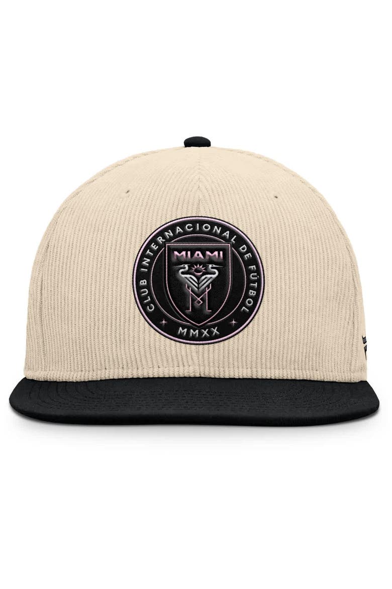 Men's Fanatics Cream Inter Miami CF Tempo Corduroy Snapback Hat, Alternate, color, Cream