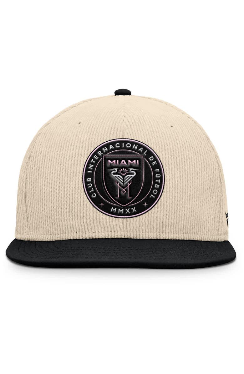 FANATICS Men's Fanatics Cream Inter Miami CF Tempo Corduroy Snapback Hat, Alternate, color, Cream
