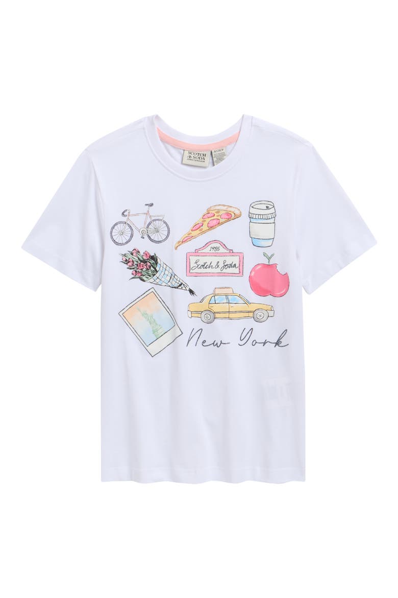 Kids' New York Graphic T-Shirt, Main, color, WHITE TRADITIONAL