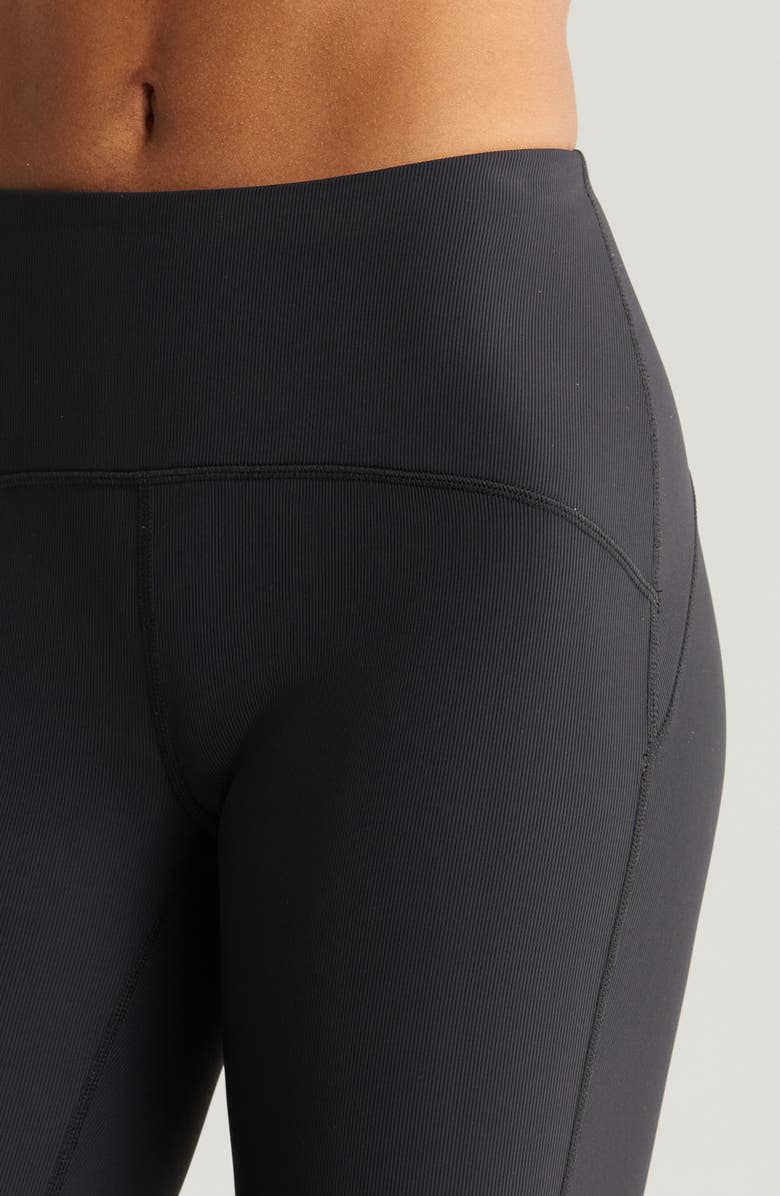 Zella Luxe High Waist Rib Flare Leggings, Alternate, color,