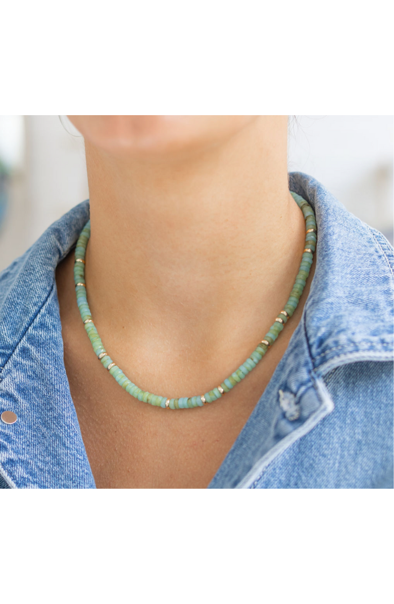 Erin McDermott Jewelry Double mint Resin Necklace, Alternate, color, Green