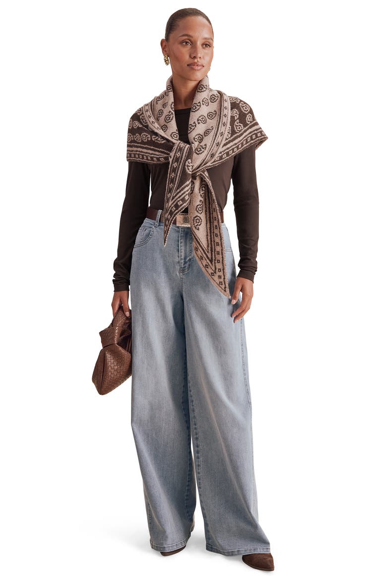 x Cellajaneblog Reversible Scarf, Alternate, color, JAVA BROWN PAISLEY