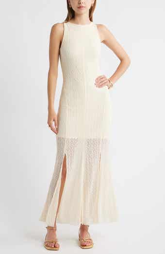 Open Edit Sleeveless Lace Maxi Dress
