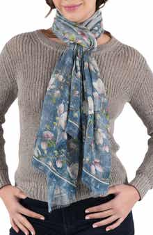 Floral Modal & Cashmere Scarf