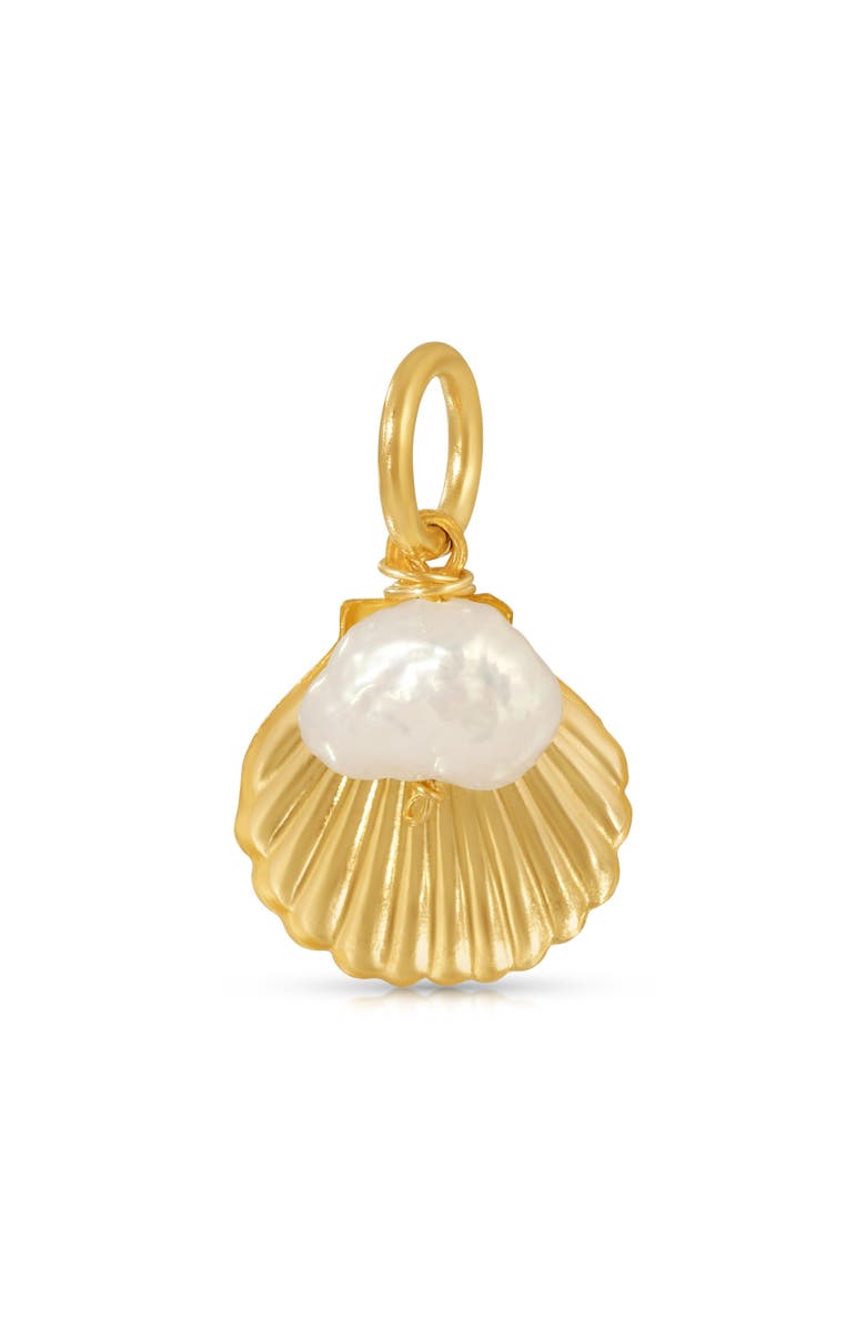 KOZAKH Shell Freshwater Pearl Charm, Main, color, Gold