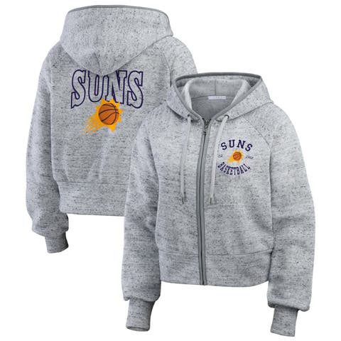 Women's WEAR by Erin Andrews Heather Gray Phoenix Suns Speckled Radiator Full-Zip Hoodie