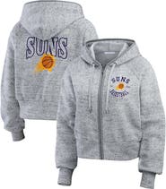 WEAR by Erin Andrews Women's WEAR by Erin Andrews Heather Gray Phoenix Suns Speckled Radiator Full-Zip Hoodie