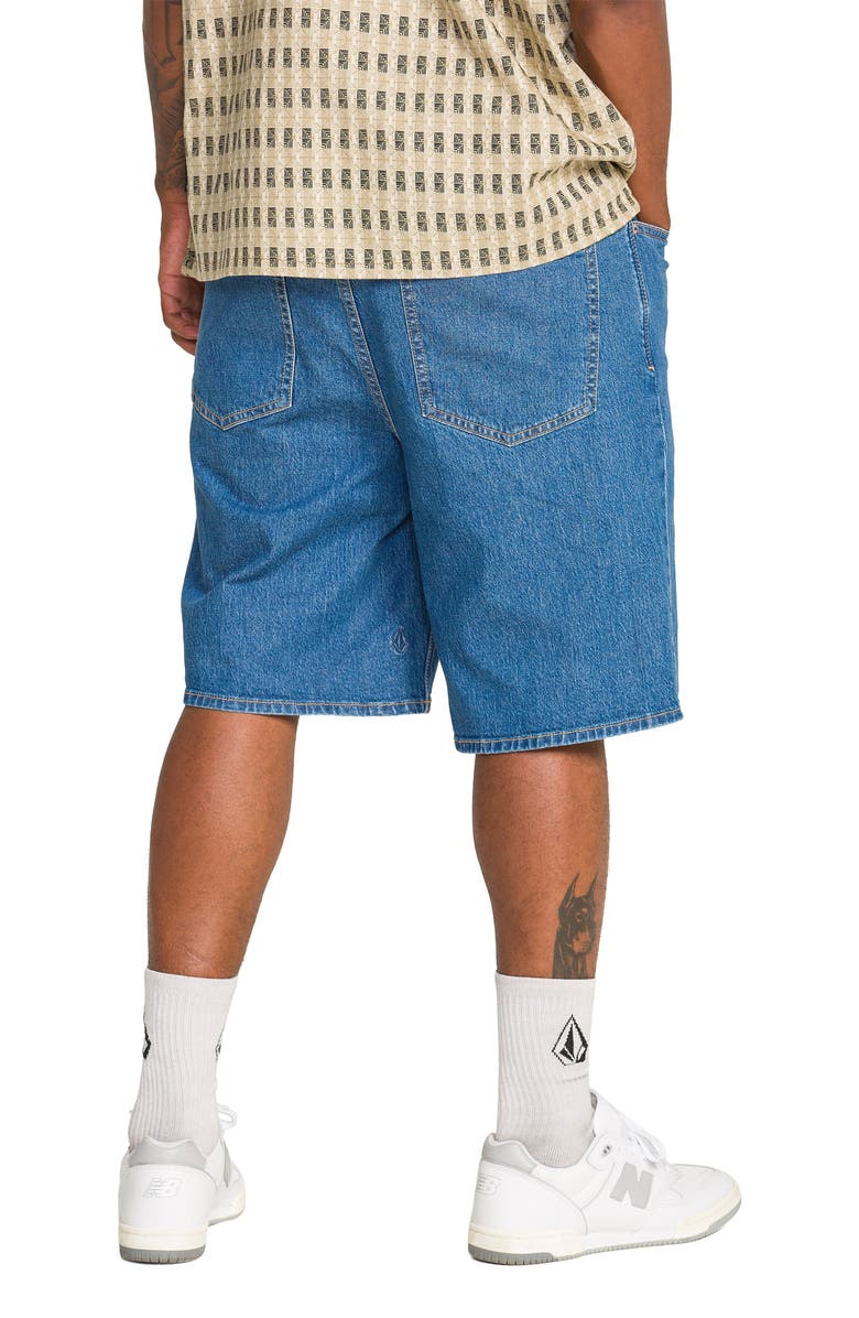 Volcom Billow Loose Fit Denim Shorts, Alternate, color, Bold Blue