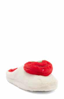 JOE BOXER Happy Strawberry Faux Fur Slipper