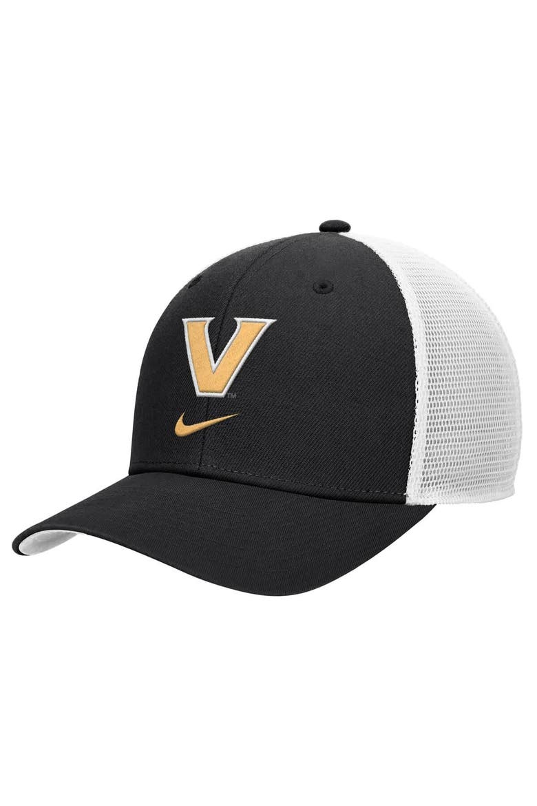 Men's Nike Black Vanderbilt Commodores Rise Trucker Dri-FIT Adjustable Hat, Main, color, Black