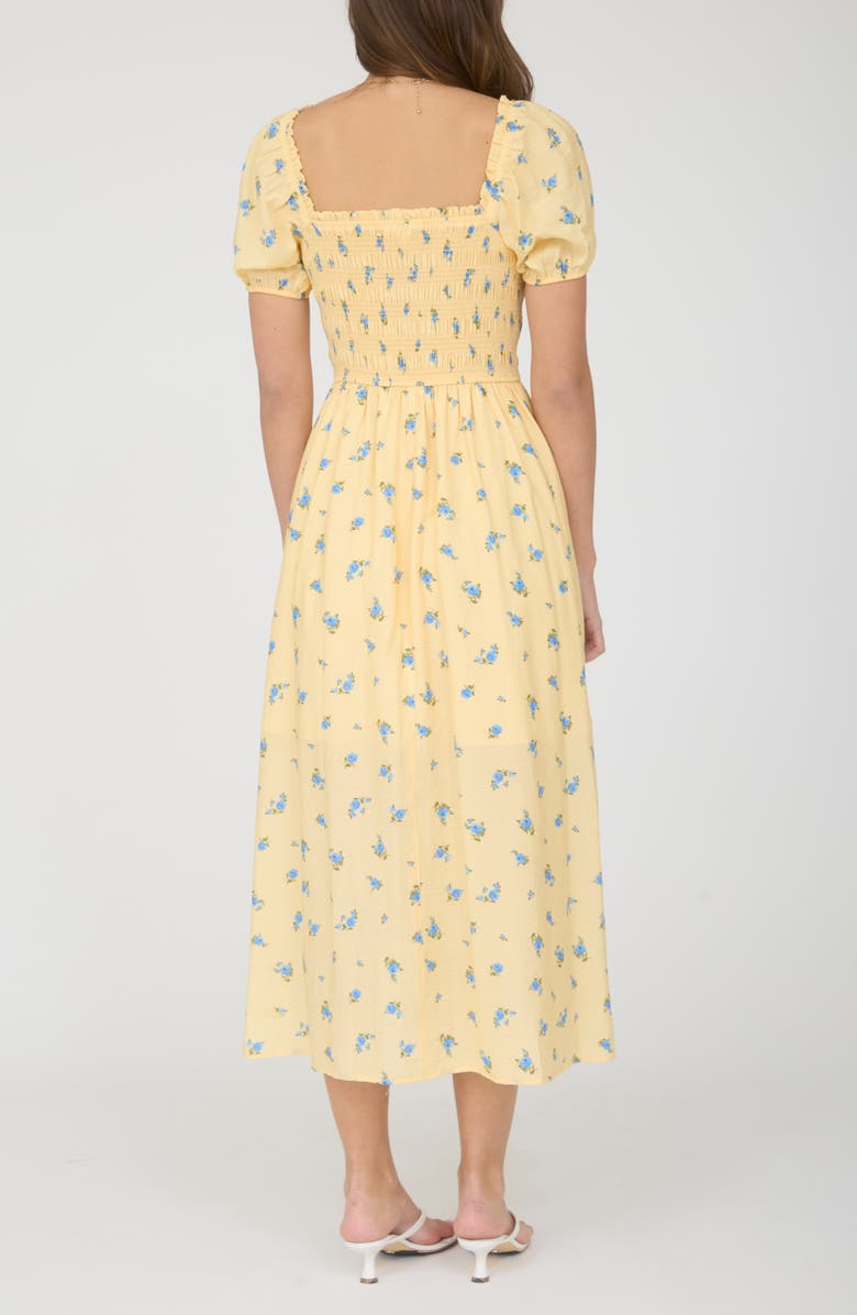 AUGUST SKY Puff Sleeve Midi Dress, Alternate, color, 