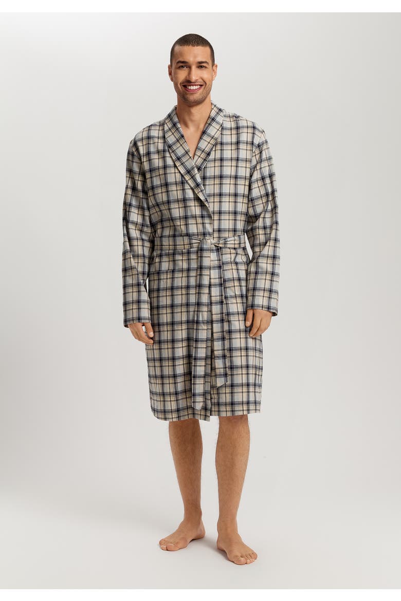 Cozy Comfort 100% Woven Cotton Flannel Robe, Alternate, color, Cardamom Check