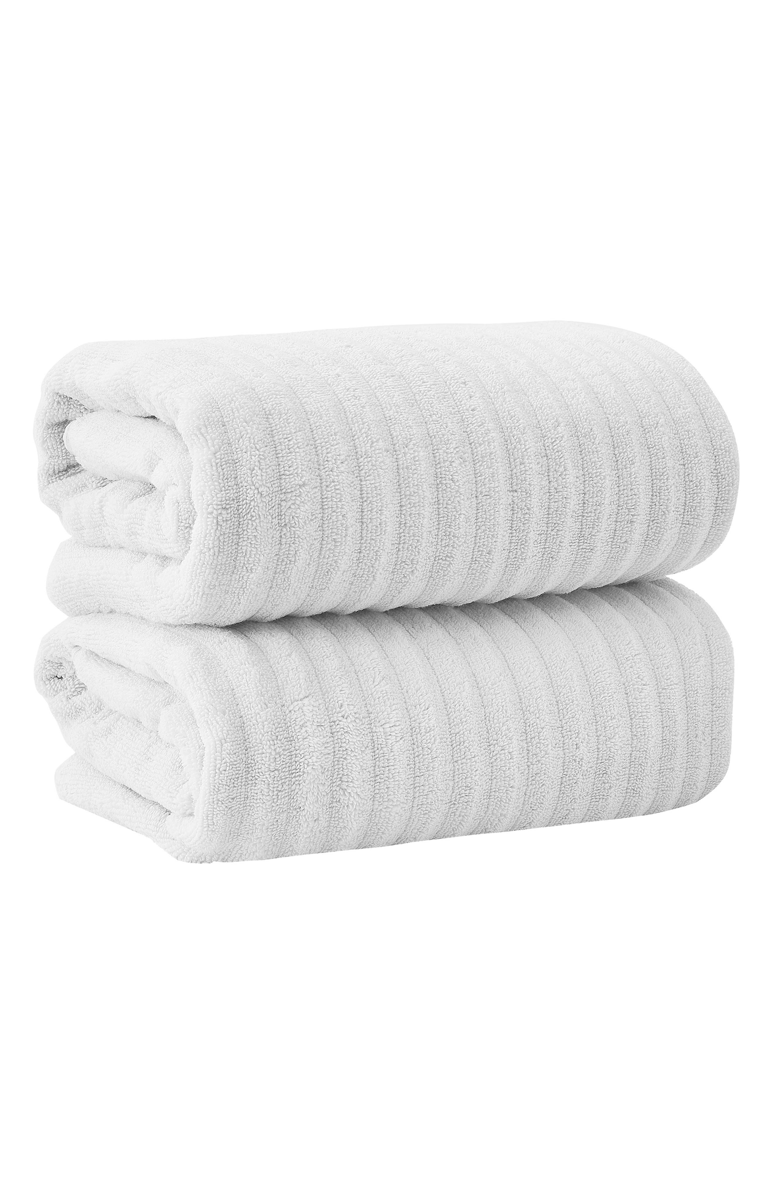 Woven & Weft Rib 2-Pack Bath Towel Set