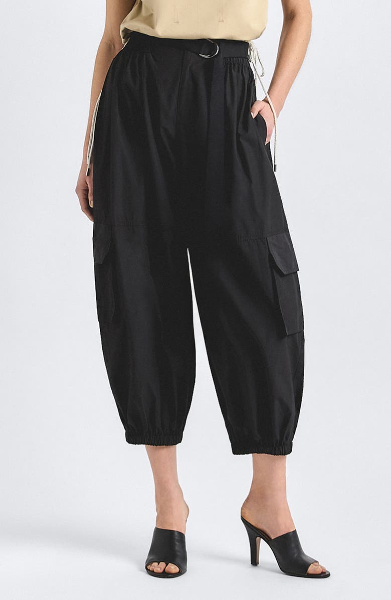 Derek Lam 10 Crosby Tamsin Crop Cargo Pants, Main, color, Black