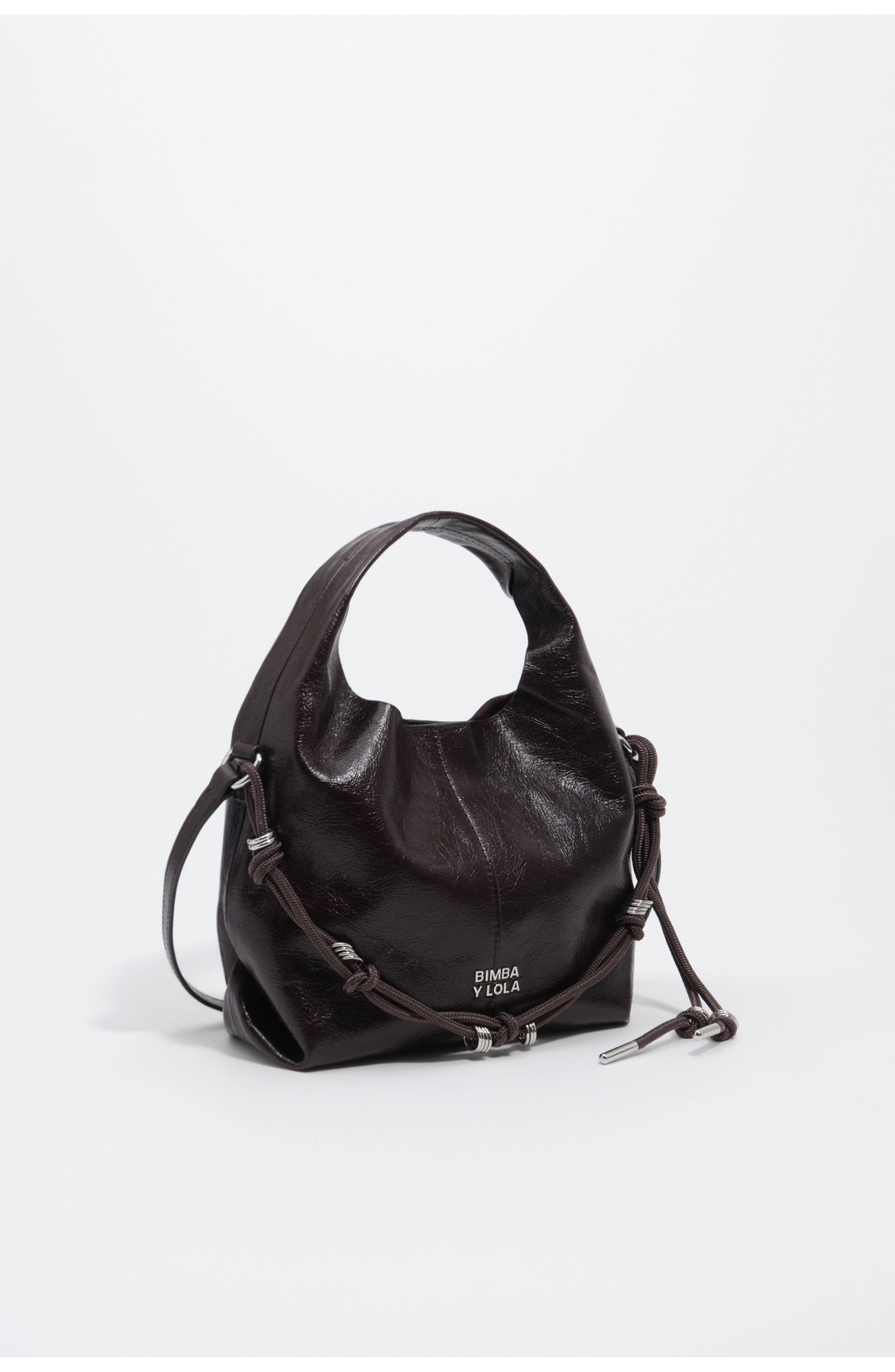 Small Leather Fringed Crossbody Bag, Main, color, ESPRESSO