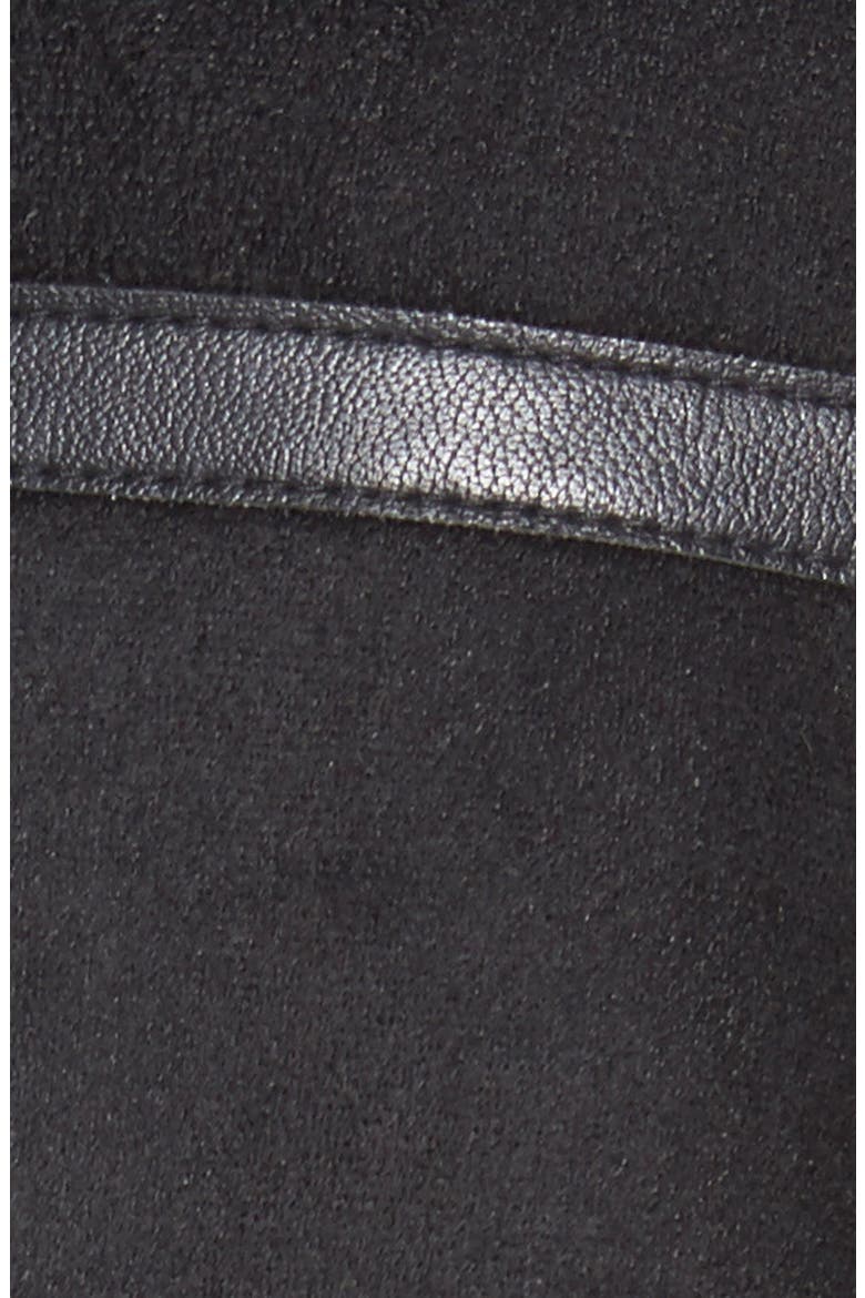 Laundry by Shelli Segal Faux Shearling Moto Jacket, Alternate, color, BLACK