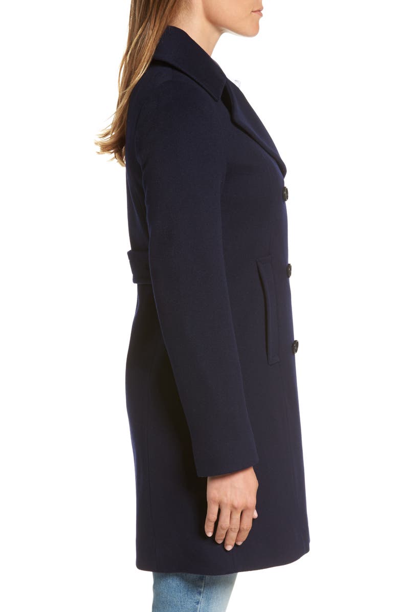 Fleurette Double Breasted Loro Piana Wool Coat, Alternate, color, 