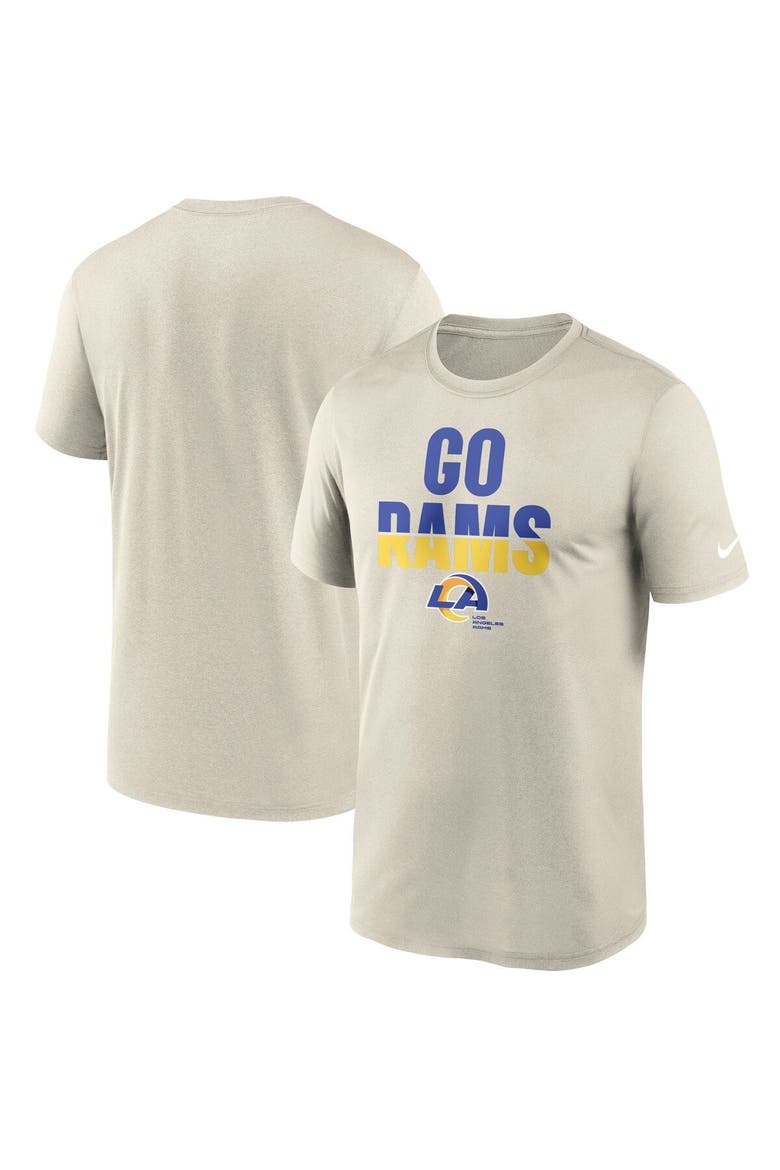 Men's Nike  Cream Los Angeles Rams Legend Local Phrase Performance T-Shirt, Main, color, Cream