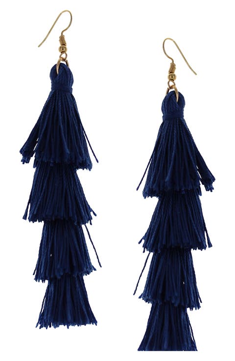 Talia Tassel Drop Earrings