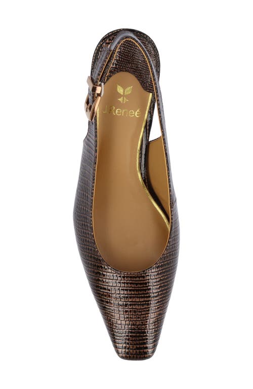J. RENEÉ J. RENEÉ HADYN LIZARD EMBOSSED SLINGBACK PUMP