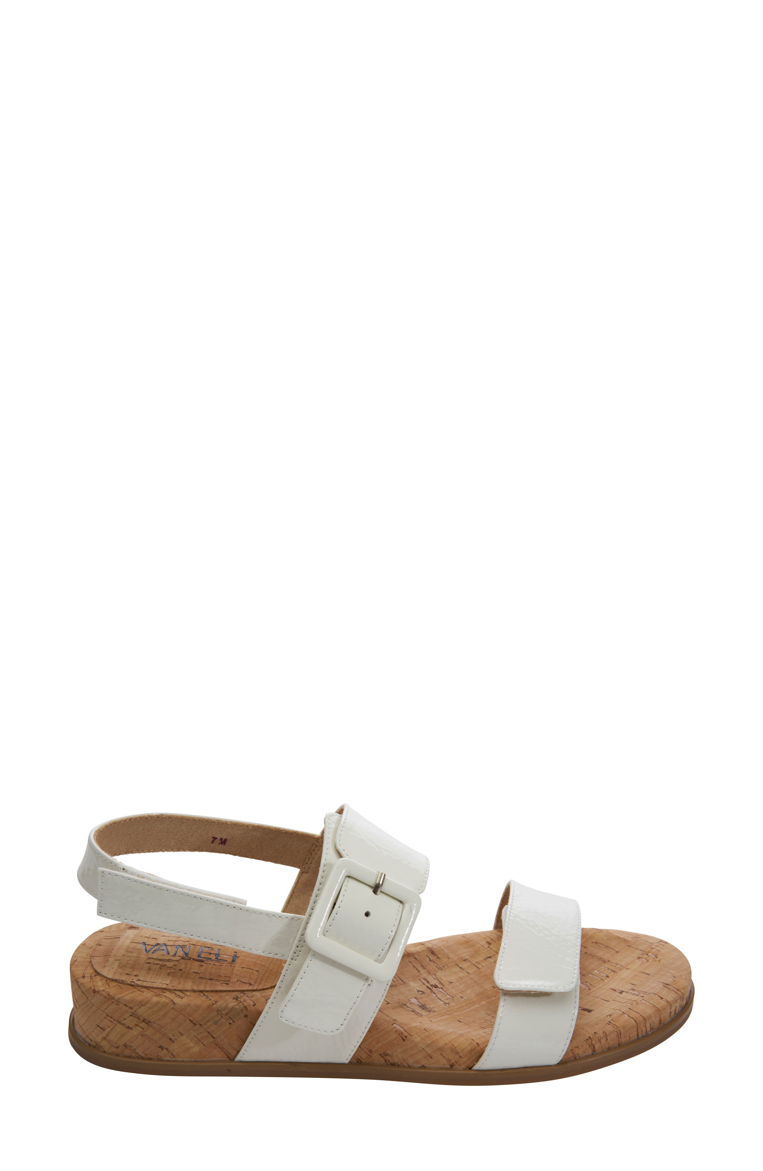 Nelly Wedge Sandal, Alternate, color, WHITE