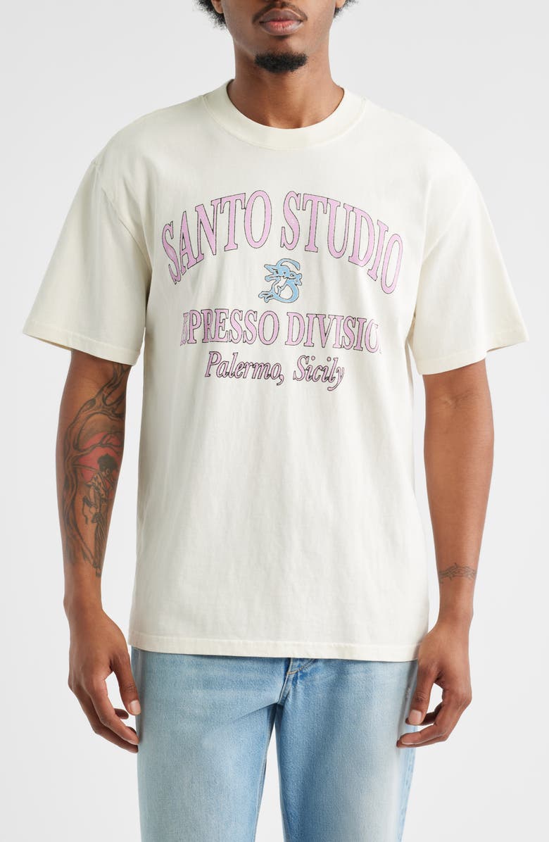 SANTO STUDIO Espresso Division Graphic T-Shirt, Main, color, 