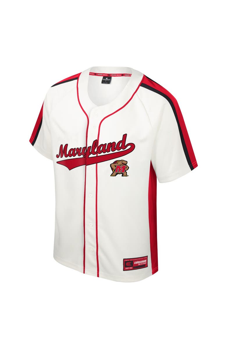 COLOSSEUM Men's Colosseum Cream Maryland Terrapins Ruth Button-Up Baseball Jersey, Alternate, color, 