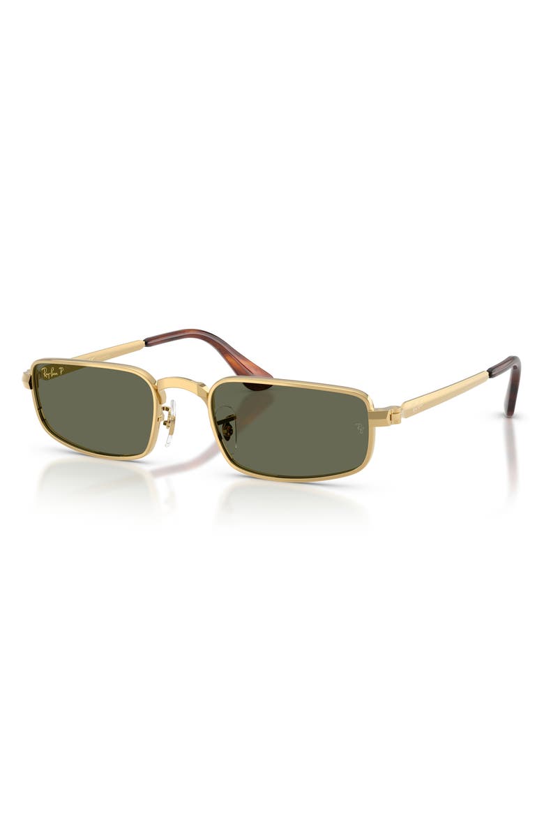 Ray-Ban 54mm x A$AP Rocky Polarized Rectangular Sunglasses, Alternate, color, Arista / Polar Green