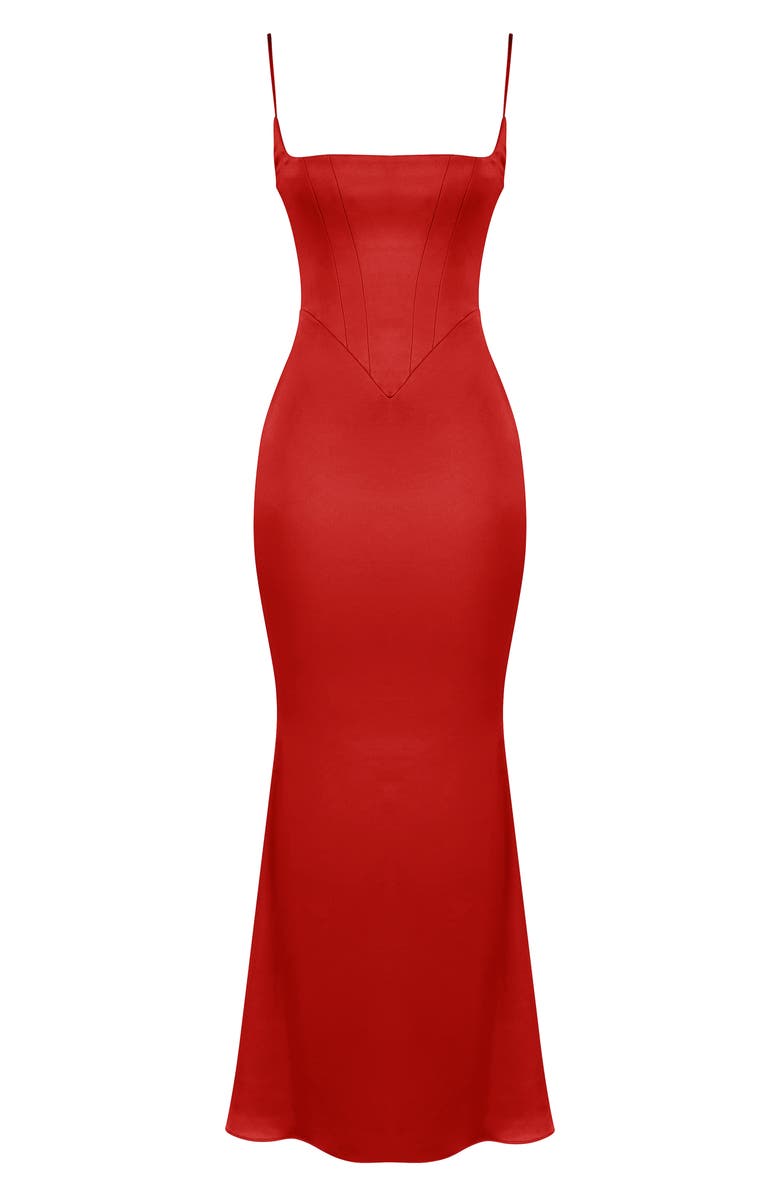 HOUSE OF CB Olivette Corset Maxi Dress, Alternate, color, Red Rose