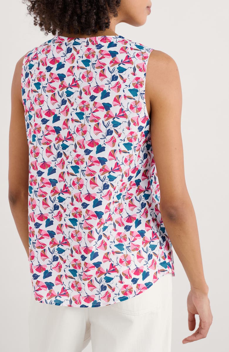 Seasalt Cornwall Cobbs Well Floral Sleeveless Organic Cotton Split Neck Top, Alternate, color,
