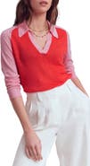 Boden Agnes Colorblock Johnny Collar Sweater