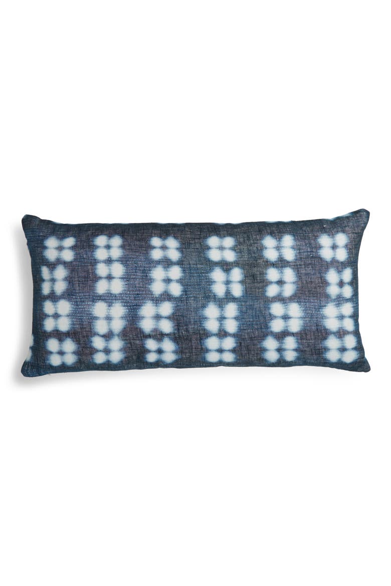Print Linen Accent Pillow, Main, color, NAVY ARMADA