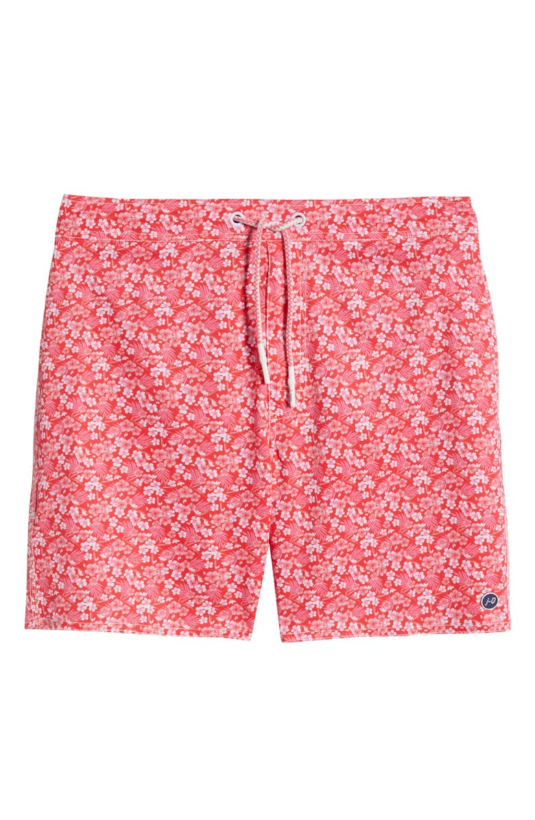 johnnie-O Lei Swim Trunks, Alternate, color, Rouge Red